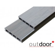 Террасная доска ДПК Outdoor 150*25*4000 мм. вельвет/шлифованная серая микс 